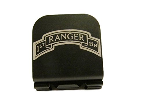 1st Battalion 75th Ranger Shoulder Patch Laser Etched Hat Clip Black