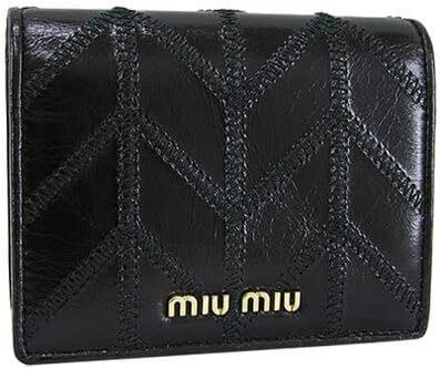 Amazon ミュウミュウ Miu Miu レディース 2つ折財布 サイフ 5mv4 2dvu F0002 Nero 21aw Nero 並行輸入品 Miumiu ミュウミュウ 財布