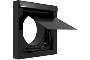 SOLID SOURCE HVAC 4 Inch Dryer Vent Guard | Dryer Vent Cover Outside | Exhaust Exterior Vent Cover | Bathroom and Dryer Vent Cover | Dryer Vent Cover for Dryer Vent Pipe - (4" - Black)