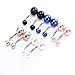 BODYA Lot of 10pc 14G Double Lustrous faux multi Pearl Ball belly Button Ring Body Piercing Jewelry