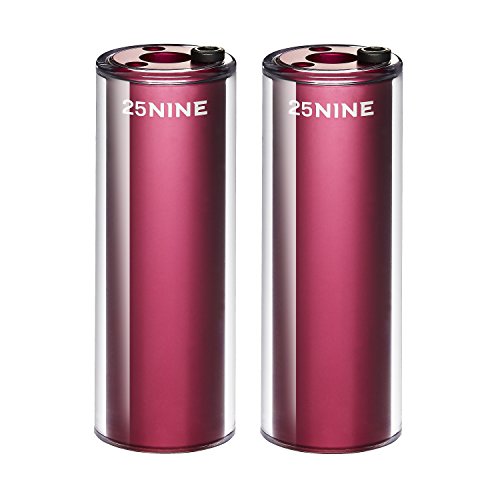 image for 25NINE BMX Bike Pegs - Aluminum Core with PC Outer Sleeve - Pink