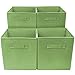 Sorbus Foldable Storage Cube Basket Bin (4 Pack, Green)