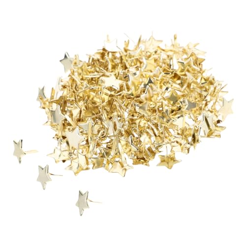 200pcs 14mm Star Brads Fasteners for Scrapbooking Crafts Colorful Metal Brads for DIY Projects and Crafting