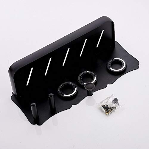 Leekayer Supersonic Hair Dryer Wall Mount Holder,Hair Dryer Bracket,for Hair Dryer Accessories Holder,Hair Dryer Holder Bathroom Storage Rack Care Tools (Black)