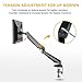 Single Arm Monitor Stand – FEZIBO Adjustable Full Motion Monitor Mount Monitor Arm, C Clamp Mount for Screen from 17″ to 32″ Gas Spring LCD Computer Screensthumb 4