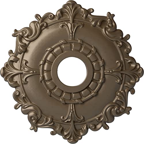 Ekena Millwork CM18RLWSS Riley Ceiling Medallion, 18″OD x 3 1/2″ID x 1 1/2″P, Warm Silver