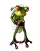 HAPTIME Frog Figurine Decor, A Frog Sitting on The Toilet Playing with his Phone, Frog Sculpture Statue, Creative Craft Resin, Great for Desk Bathroom Home Decoration (4.3 inch)