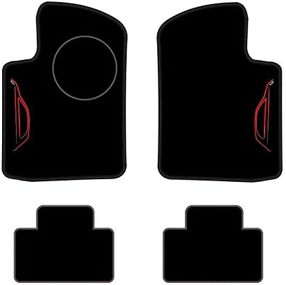 Speedlab Custom Fit Floor Mat for Select FIAT 500 Models (Black) (4 Piece)