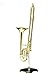 Gold Trombone Case Stand Miniature Musical Instrument