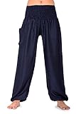 Bangkokpants Yoga Pants Women's Classic Blue Rayon US Size 0-12