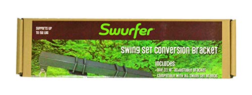 Swurfer Swingset Conversion Bracket - No Tree, No Problem, Convert Your Swingset into a Swurfset, Heavy Duty Horse Glider Bracket for Swing Set Attachment (Brown) (Brown)
