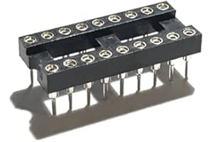 Juried Engineering DIP-18 IC DIP Socket Machined Round Contact Pins Holes Pitch 2.54mm 18-Pin DIP DIP18 DIP 18 Breadboard-Friendly (Pack of 5)