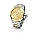 TW STEEL CB51 Men's Stainless Steel Canteen Bracelet Two-Tone Band Gold Dial Watch