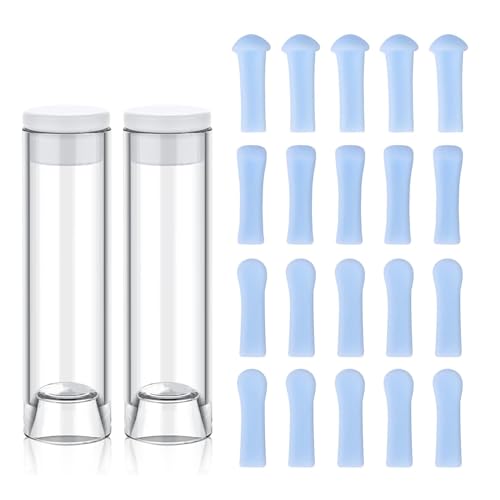 LEIPUT Ear Wax Removal - Ear Cleaner Tips - Blue Rubber Tip - Original Replacement Accessories Set - Replacement Ear Pick with 20 Ear Spoon