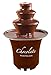 Nostalgia 8-Ounce Chocolate Fondue Fountain, Half-Pound Capacity, Easy to Assemble 3 Tiers, Perfect for Nacho Cheese, BBQ Sauce, Ranch, Liqueurs, 0.5 Pound, Brown