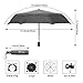 Fidus Compact Windproof Vented Automatic Travel Umbrella With Double Canopy - Large Lightweight Folding Car Golf Umbrella for Women Men Kids-grey