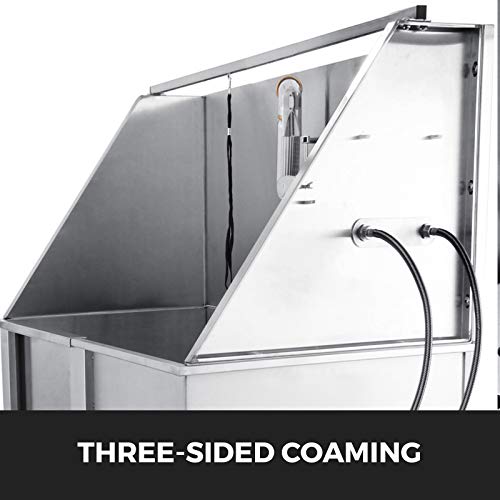 Tuorren 50 Inch Dog Grooming Tub Professional Stainless Steel Pet