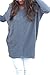 Mulisky Women's Plain V Neck Long Sleeve Knitted Baggy Pullover Casual Sweater