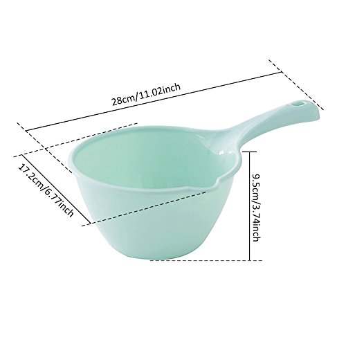 Per Large Water Scoop Baby Shampoo Rinse Cup Hair Washing Dabble For Bathing Watering Wash Fruits & Vegetables-Blue - Thumbnail 4