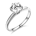TWJC 14k Yellow OR White Gold Solid Wedding Engagement Ring