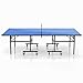 GamePoint Tables Indoor Ping Pong Table - Includes Tension Adjustable Clamp Style Net, Foldable Locking Caster Wheels, 1v1, 2v2, Playback Mode