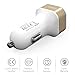 iXCC 24W 2.4A Dual Port Universal USB Car Charger High Speed Charging with 3-Feet MFi Certified Lightning Cable for iPhone 7 / 6s / Plus, iPad Pro / Air 2 / mini and More - Luxury Gold