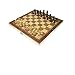 Wooden Chess and Checkers Set with Portable Folding Interior Storage Checkers Board Game Pocket Checkers Game Set and Travel Chess board(10" x 10" x 1.5")