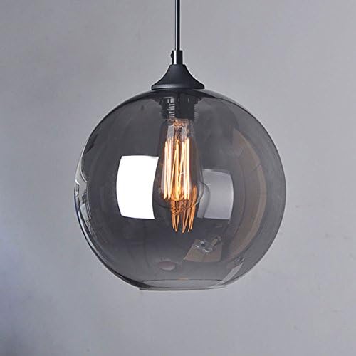 Cozyle Vintage Pendant Hanging Light Glass Shades Grey