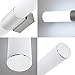 Vanity Light Bathroom Light LED Wall Light White Acrylic Round Tube Cool White 6000 K Goobi Lighting (16w,15.7inches)