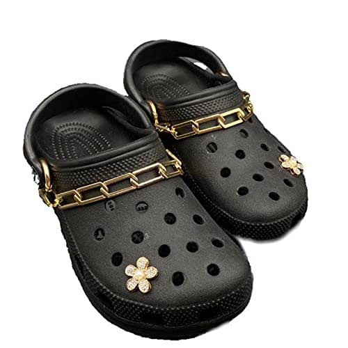 platform crocs with chain
