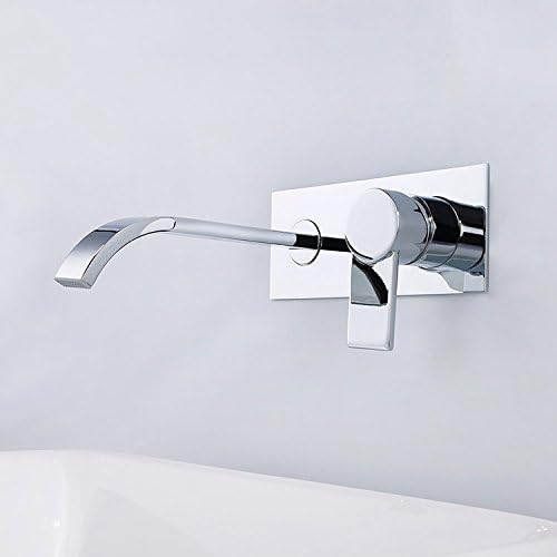 Contemporary Wall Mount Waterfall Bathroom Faucets With Panel