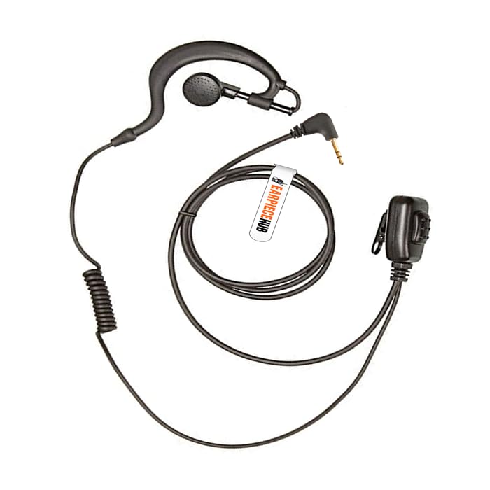 D Shape Radio Earpiece Compatible with MOTOROLA TALKABOUT COBRA TLKR Radio (1 Pin) TLKR- T3, T5, T6, T7, T8, T9, T60, T80