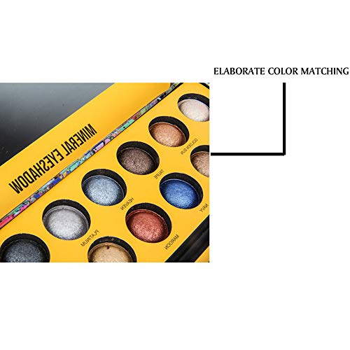 Sdoo 14 Colors Matte Pearl Light Eye Shadow Powder Palette Matte Eyeshadow Cosmetic M (Multicolor) - Thumbnail 3