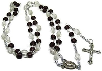 Amethyst and Crystal Oval Glass Miraculous Miracle Rosary