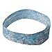 Pleated Fabric Print Hat Band - R Hawaiian Flower Light Blue