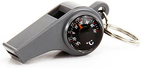 Outdoor Essential Survival Whistle,Thermometer,Compass,Whistle 3 In 1,Handiness And Durable,High Decibel Always Guided You To The Security Area.