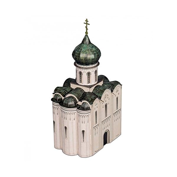 UMBUM Innovatives 3-D-Puzzle Die Kirche der Fürbitte auf der Nerl Temples of The World H0 (1/87) 3D-Kartonmodellbausatz… – Bild 3