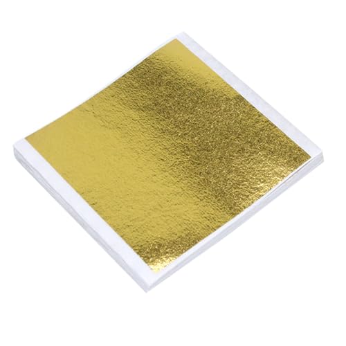 VILLFUL 1bag Crafting Leaf Sheets Imitation Gold Foil for Art Paintings DIY Furniture Decoration Easy to Use Elegant Luster