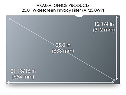25.0 Inch (Diagonally Measured) Privacy Screen Filter for Widescreen Computer Monitors-Anti Glare