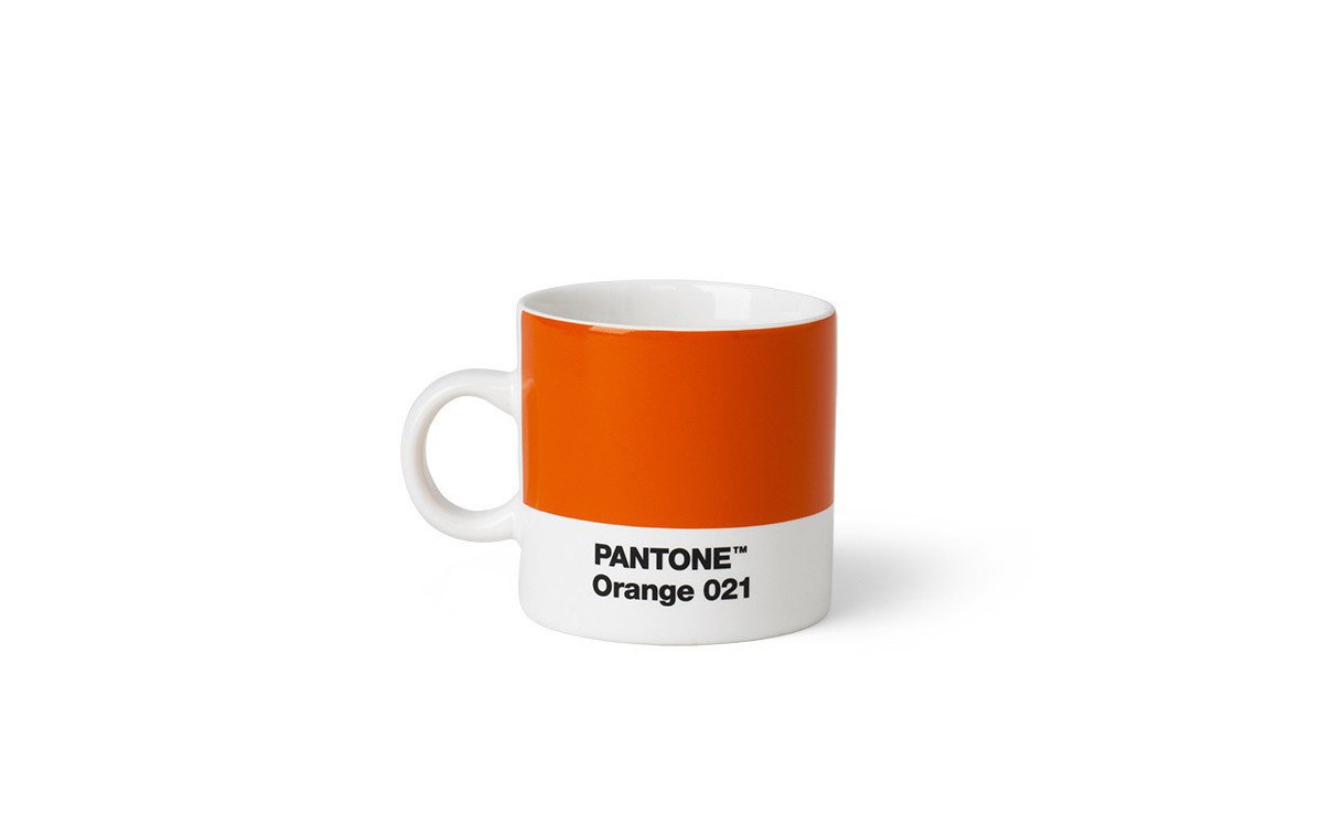 Copenhagen Design PANTONE Espresso Cup, small coffee cup, fine china (ceramic), 120 ml, Orange