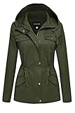ACEVOG Womens Winter Military Anorak Hoodie Coat Jacket Outerwear Overcoat