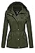 ACEVOG Womens Winter Military Anorak Hoodie Coat Jacket Outerwear Overcoat
