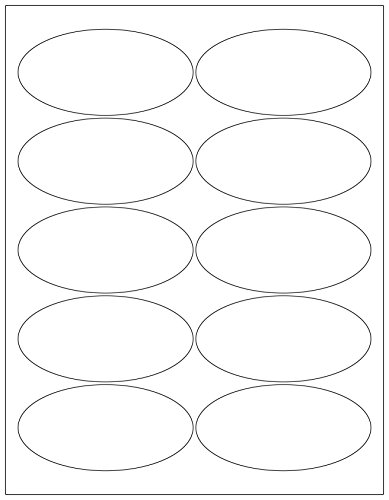 50 Kraft Oval Beer Bottle Labels, 4 x 2 inches