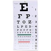 EMI Premium Quality Snellen Wall Eye Chart &ndash; Accurate 20-Foot Vision Testing, Dimensions 22"x11", Ideal for Optometrist Offices and Eye Exams