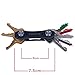Lightweight Compact Key Organizer with Car Keychain Loop Fits Up to 10 Keys with LED Night Lights + 10 Noise Reducing Rubber Spacers - Adjustable Stylish Durable Aluminum Alloy Holder by Opulence