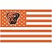 Cleveland Browns Stars and Stripes NFL Flag Banner - 3X5 FT - White Mascot USA Flag