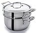Culina 5 Qt. Tri-Ply Steamer Cooker 3-Piece Set, 18/10 Stainless Steel
