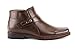 Jazame Men's Dress Boots Casual Ankle High Short Square Toe Boot for Men with Belt Buckle Design Botines para Hombre de Vestir, Chocolate, Size 11