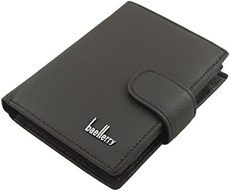 IU COMP Baellerry Men's Genuine Leather Hasp Wallet,Brown