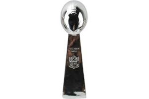 LNGODEHO Silver Football Championship Replica Trophy, Resin Chrome Winner Cup Award Souvenir for League Team Sports Fan